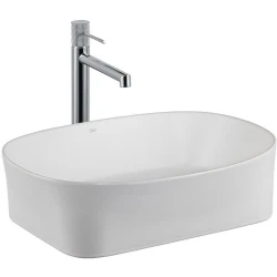 Lena E-W1051MB 50x36 Cm Mat Beyaz Tezgah Üstü Lavabo Hemen Al