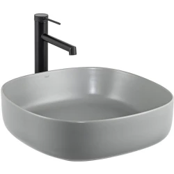 Lena E-W1203MG 44 Cm Mat Gri Kare Tezgah Üstü Lavabo