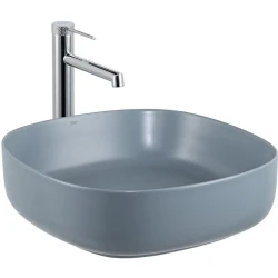 Lena E-W1203MM 44 Cm Mat Mavi Kare Tezgah Üstü Lavabo