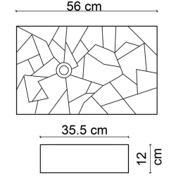 Lena E-W2000MS 56x36 Cm Mat Siyah Tezgah Üstü Lavabo