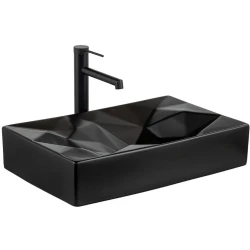 Lena E-W2000MS 56x36 Cm Mat Siyah Tezgah Üstü Lavabo