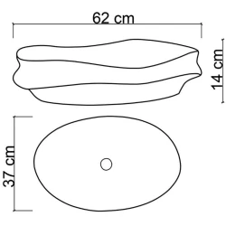 Lena E-W3000 62x37 Cm Çanak Lavabo