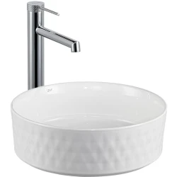 Lena E-W5001 36 Cm Yuvarlak Tezgah Üstü Lavabo Hemen Al