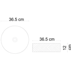 Lena E-W5002 36 Cm Yuvarlak Tezgah Üstü Lavabo Hemen Al