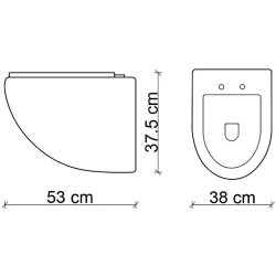 Lena ET-H203AS1 Parlak Altın-Siyah Kanalsız Asma Klozet Takımı