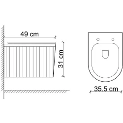 Lena ET-W1000MF Mat Füme Asma Klozet Takımı