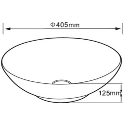 Lena EY-7032S 40 Cm Siyah-Altın Yuvarlak Tezgah Üstü Lavabo Hemen Al