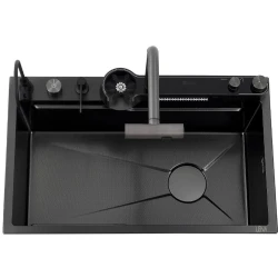 Lena L-ME75-3001NB Siyah Akıllı Mutfak Eviye Seti