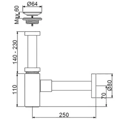 Newarc Corner Süzgeçli Lavabo Sifonu - 760521 Hemen Al