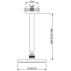 Newarc Corner Tavandan Duş Başlığı  - 470532