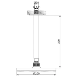 Newarc Domino Tavandan Duş Başlığı - 470516