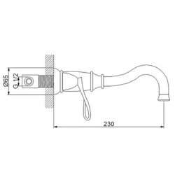 Newarc Golden Altın Ankastre Lavabo Bataryası - 951571