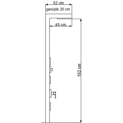 Newarc Idea Parlak Krom Duş Paneli - 440494 Hemen Al