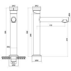 Newarc Milan Metalik Gri Yüksek Lavabo Bataryası - 848001G Hemen Al