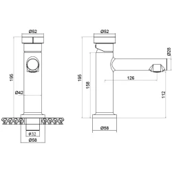 Newarc Milan Siyah Lavabo Bataryası - 848521B