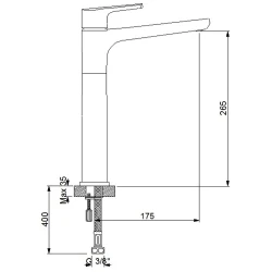 Newarc Newart Siyah Yüksek Lavabo Bataryası - 150001NB Hemen Al