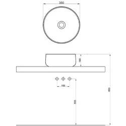 Newarc Sonic 35 Cm Tezgah Üstü Lavabo - ART.L.004 Hemen Al