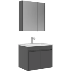 Orka Arno 65 Cm Parlak Gri Banyo Dolabı Takımı - 5008775