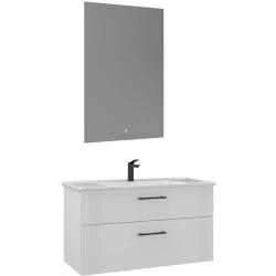 Orka Bari 100 Cm Mat Beyaz Banyo Dolabı Takımı - 5006580