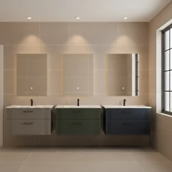 Orka Bari 100 Cm Mat Lacivert Banyo Dolabı Takımı - 5007157