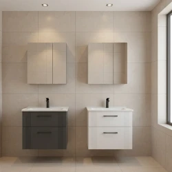 Orka Bari 65 Cm Mat Beyaz Banyo Dolabı Takımı - 5006584