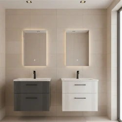 Orka Bari 65 Cm Mat Beyaz Banyo Dolabı Takımı - 5006572