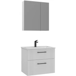 Orka Bari 65 Cm Mat Beyaz Banyo Dolabı Takımı - 5006584