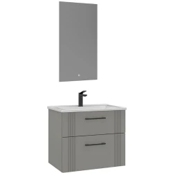 Orka Bari 65 Cm Mat Kaşmir Banyo Dolabı Takımı - 5006574