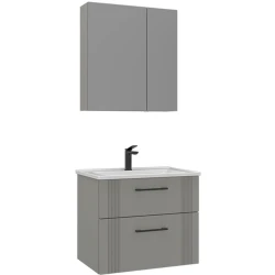 Orka Bari 65 Cm Mat Kaşmir Banyo Dolabı Takımı - 5006586