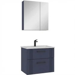 Orka Bari 65 Cm Mat Lacivert Banyo Dolabı Takımı - 5007150