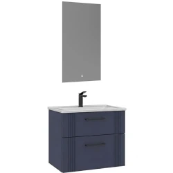 Orka Bari 65 Cm Mat Lacivert Banyo Dolabı Takımı - 5007151