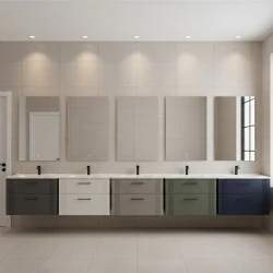 Orka Bari 85 Cm Mat Yeşil Banyo Dolabı Takımı - 5006577