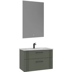 Orka Bari 85 Cm Mat Yeşil Banyo Dolabı Takımı - 5006577