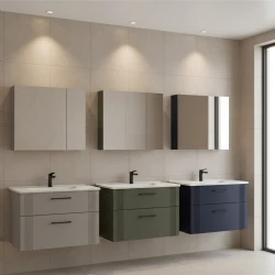 Orka Bari 85 Cm Mat Yeşil Banyo Dolabı Takımı - 5006589