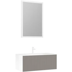 Orka Cube 100 Cm Mat Vizon Banyo Dolabı Takımı