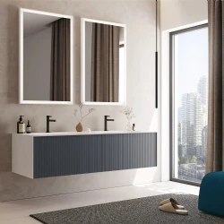 Orka Cube 160 Cm Mat Antrasit Banyo Dolabı Takımı