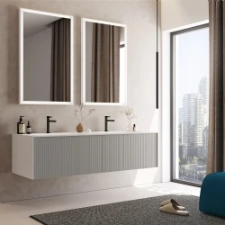 Orka Cube 160 Cm Mat Vizon Banyo Dolabı Takımı