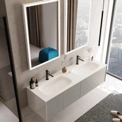 Orka Cube 160 Cm Mat Vizon Banyo Dolabı Takımı