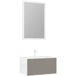 Orka Cube 80 Cm Mat Vizon Banyo Dolabı Takımı