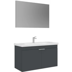 Orka Desna 100 Cm Mat Antrasit Banyo Dolabı Takımı - 5008745