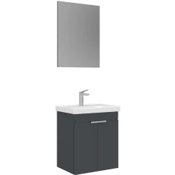 Orka Desna 50 Cm Mat Antrasit Banyo Dolabı Takımı - 5007927