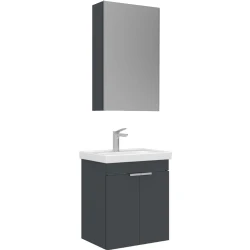 Orka Desna 50 Cm Mat Antrasit Banyo Dolabı Takımı - 5009173