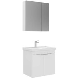 Orka Desna 60 Cm Mat Beyaz Banyo Dolabı Takımı - 5007921