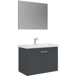 Orka Desna 80 Cm Mat Antrasit Banyo Dolabı Takımı - 5008550