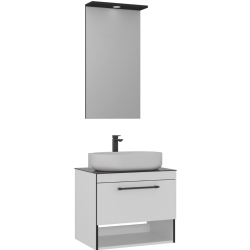 Orka Knidos 70 Cm Beyaz Banyo Dolabı Takımı - 5000341