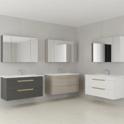 Orka Lena 100 Cm Mat Beyaz Banyo Dolabı Takımı - 5008795