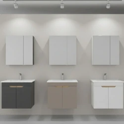 Orka Lena 65 Cm Mat Antrasit Banyo Dolabı Takımı - 5008020