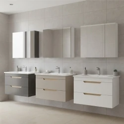 Orka Lena 85 Cm Mat Antrasit Banyo Dolabı Takımı - 5008036