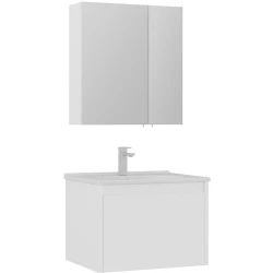 Orka Likya 65 Cm Mat Beyaz Banyo Dolabı Takımı