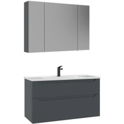 Orka Messina 100 Cm Mat Antrasit Banyo Dolabı Takımı - 5007143